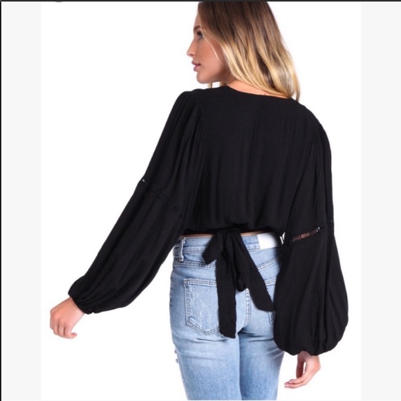 Free People Dream Girl Wrap Blouse Top - Picture 2 of 7